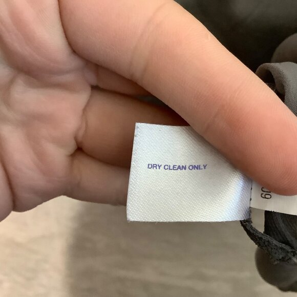 Gap Maternity Boho Flowy Gray Frayed Lined Silk Sleeveless Blouse Top XL - Picture 5 of 8